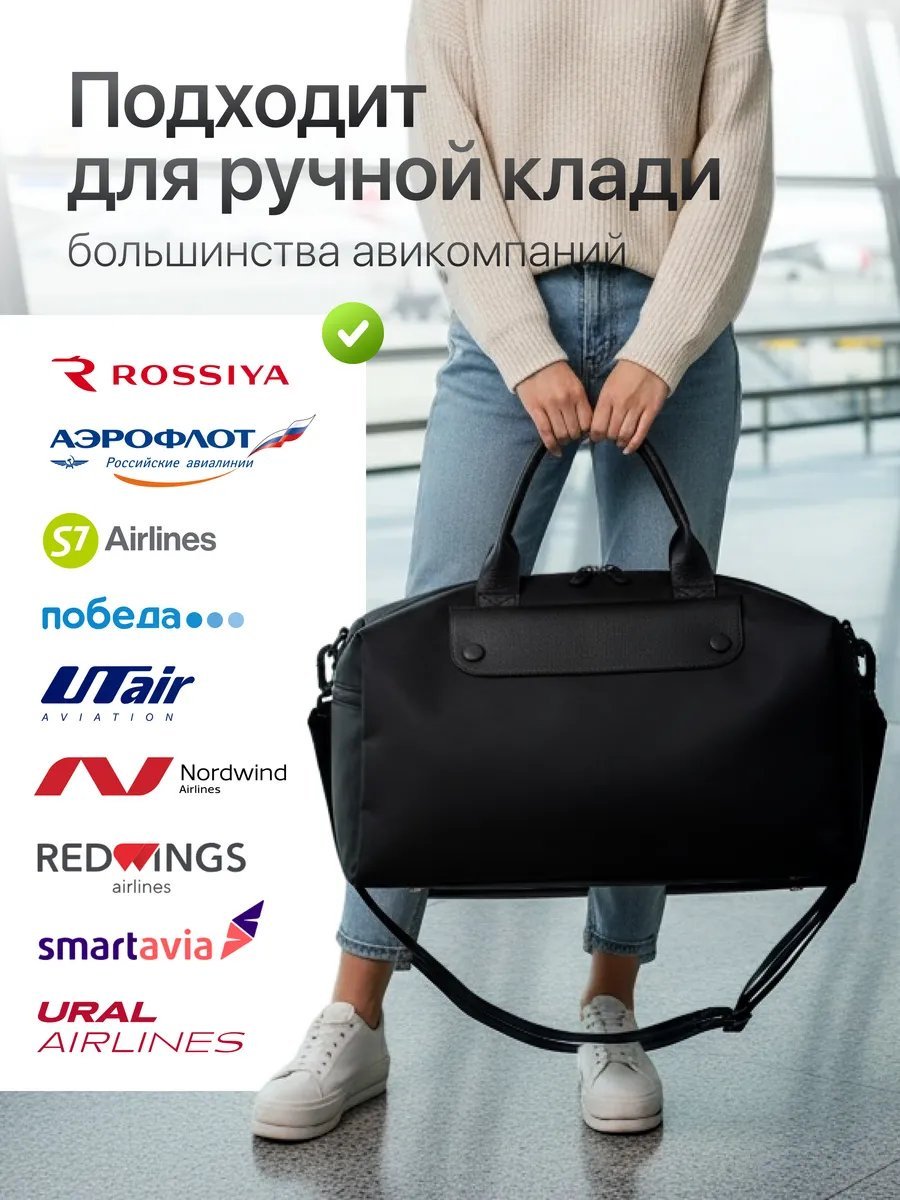 Мини-сумка нейлон черный