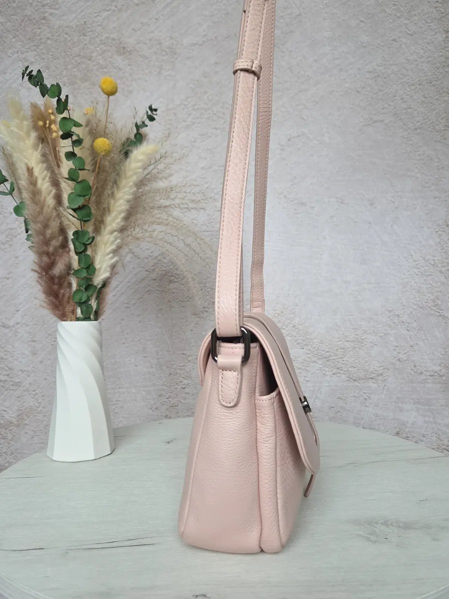 Сумка кросс-боди FEELBAGS натуральная кожа розовый купить,NaN