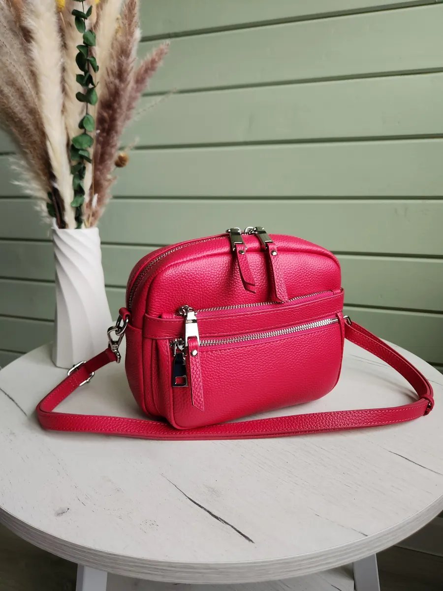 Сумка кросс-боди FEELBAGS натуральная кожа розовый купить,NaN