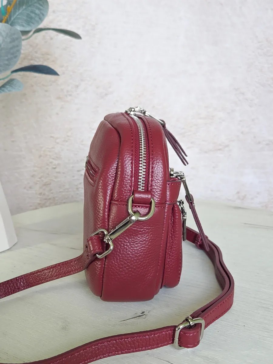 Сумка кросс-боди FEELBAGS натуральная кожа коричневый купить,NaN