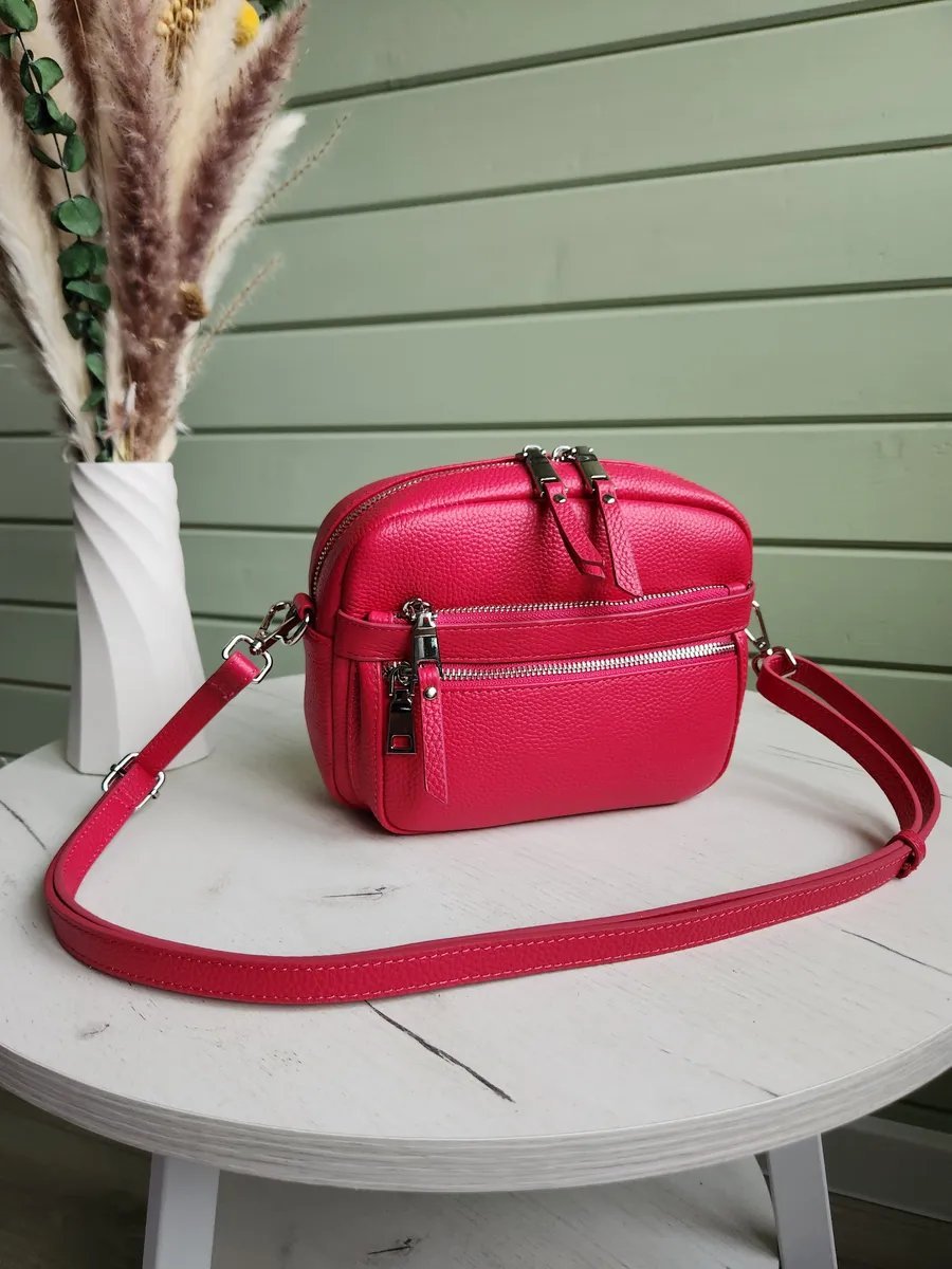 Сумка кросс-боди FEELBAGS натуральная кожа розовый купить,NaN