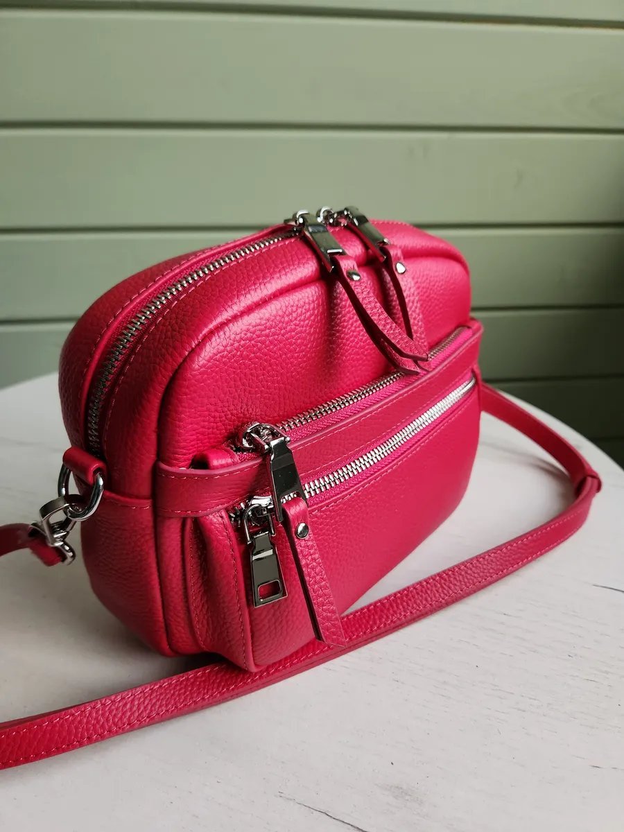Сумка кросс-боди FEELBAGS натуральная кожа розовый купить,NaN