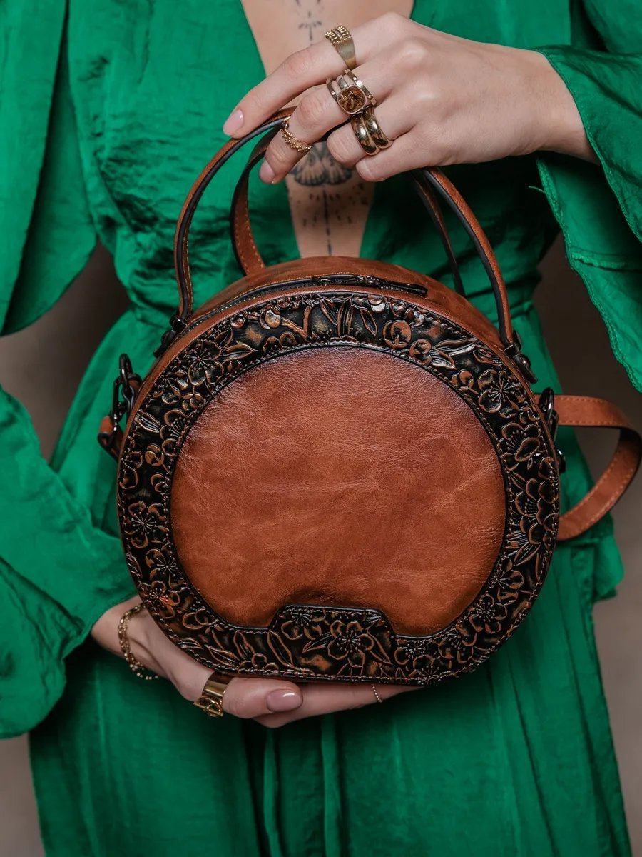 Мини-сумка Lumida натуральная кожа коричневый купить,NaN