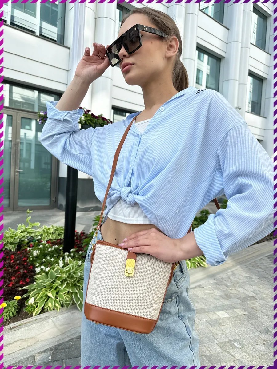Сумка кросс-боди Trend Avenue экокожа бежевый купить,NaN