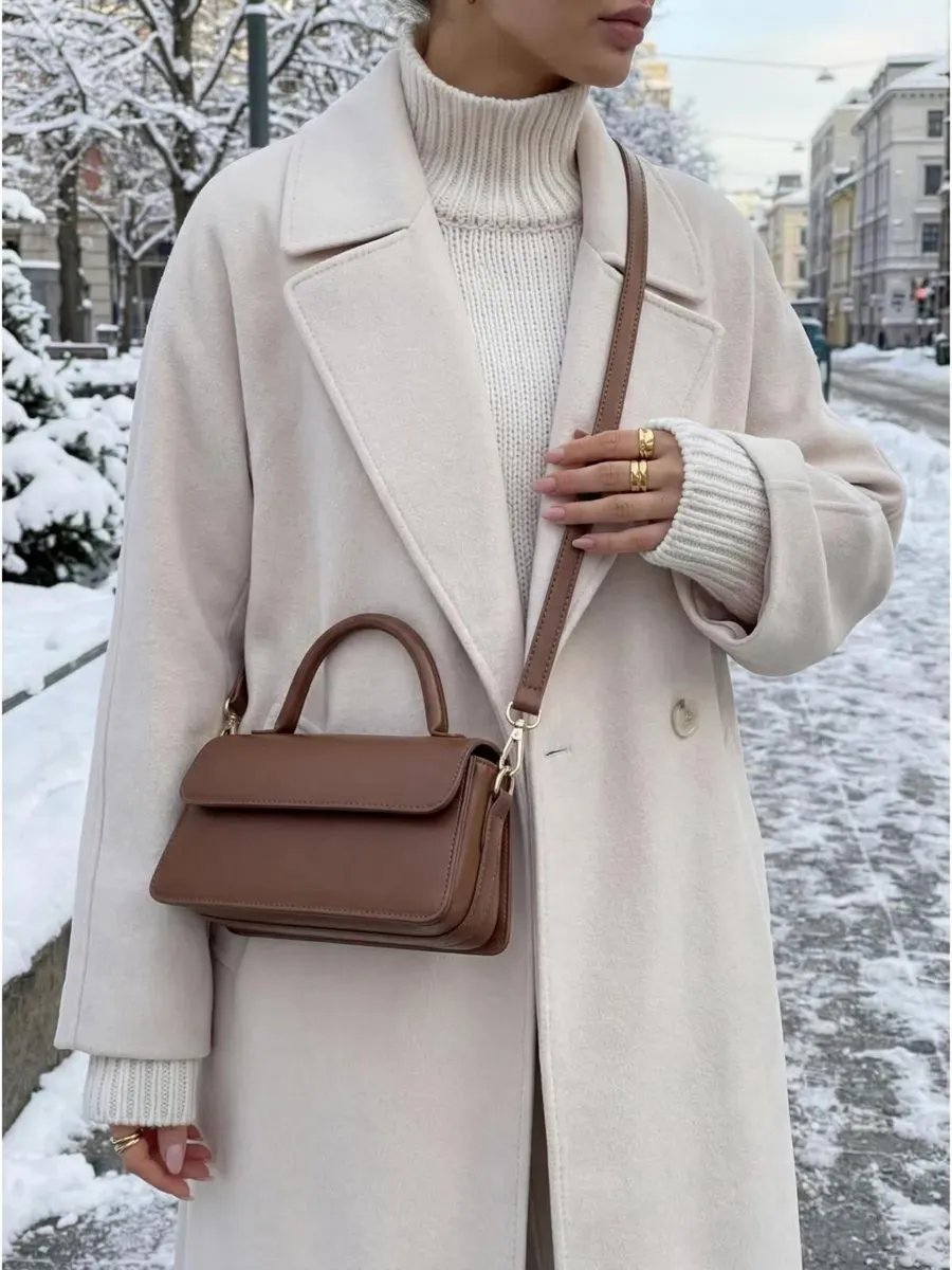 Сумка багет MalletteM экокожа коричневый купить,NaN