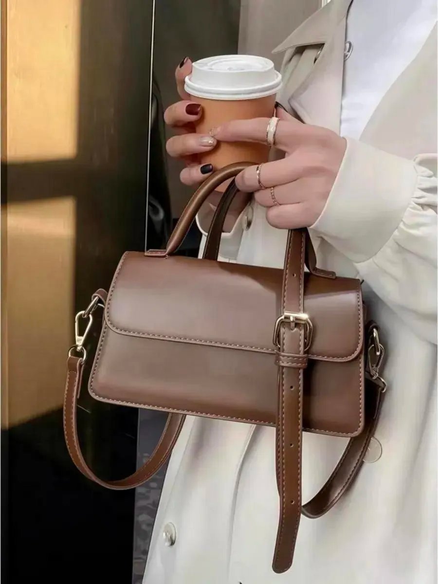 Сумка багет MalletteM экокожа коричневый купить,NaN