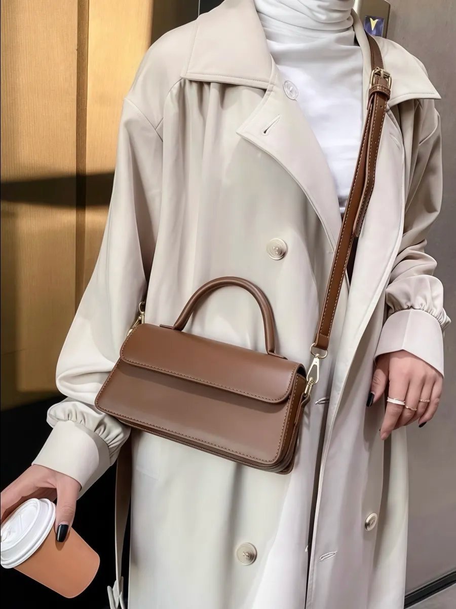 Сумка багет MalletteM экокожа коричневый купить,NaN
