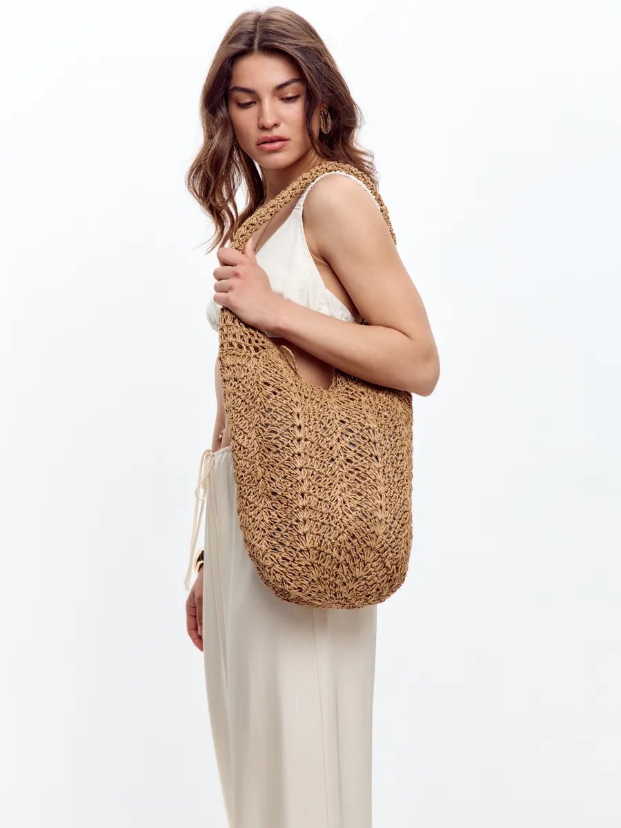 Сумка тоут AMALI BAGS солома желтый купить,NaN