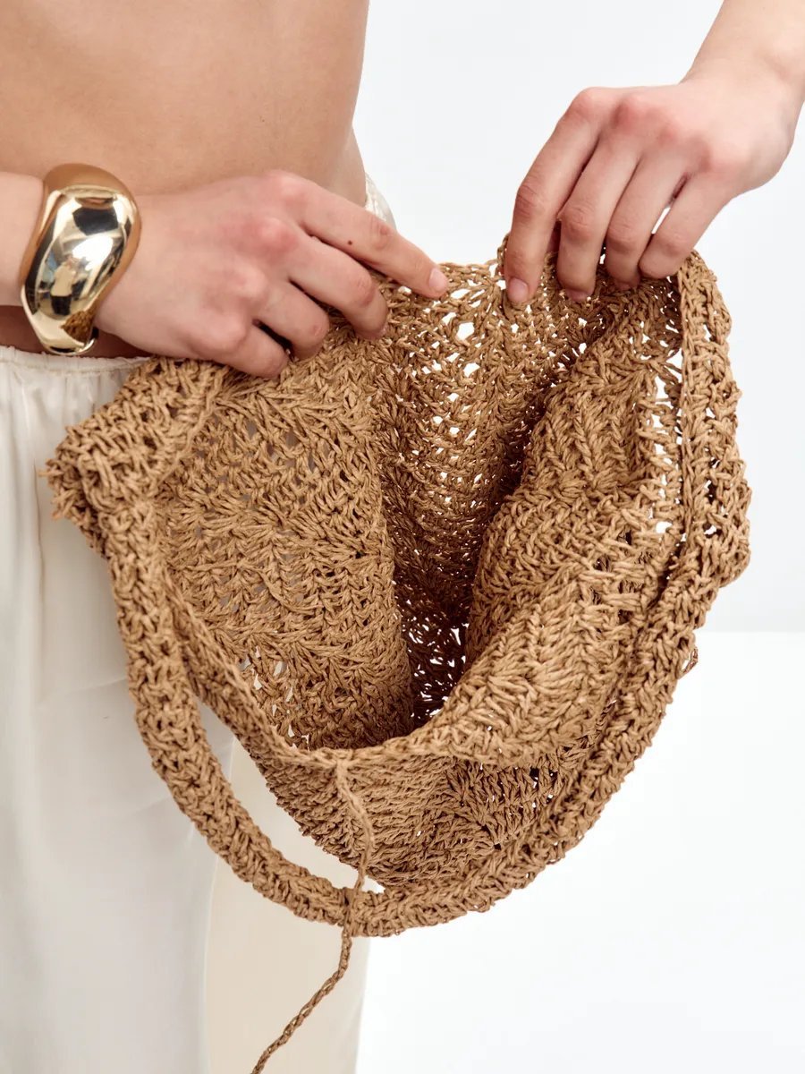 Сумка тоут AMALI BAGS солома желтый купить,NaN