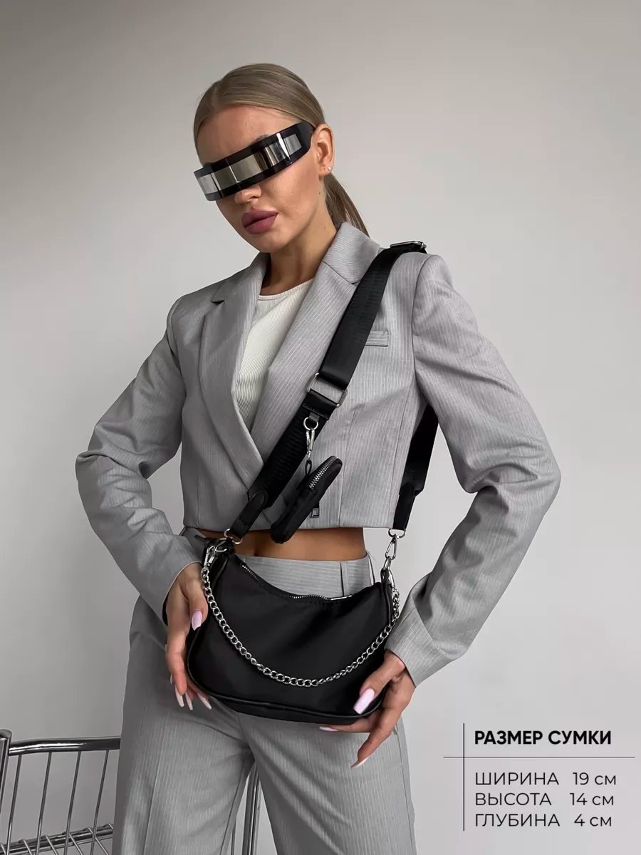Сумка кросс-боди heybags нейлон черный купить,NaN