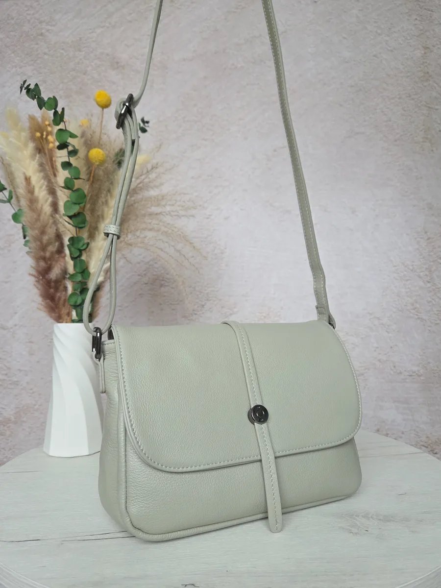 Сумка кросс-боди FEELBAGS натуральная кожа зеленый купить,NaN