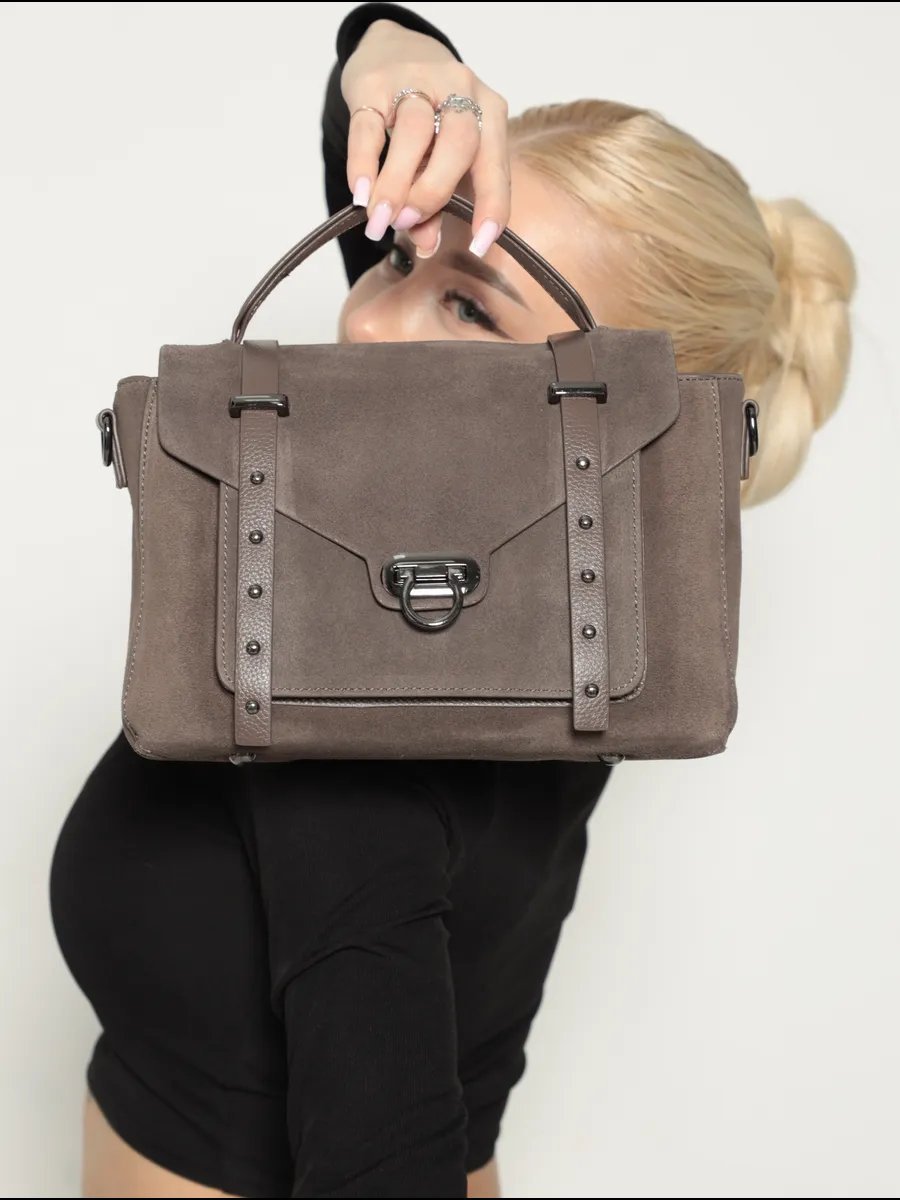 Мини-сумка Pularia Fashion натуральная кожа коричневый купить,NaN