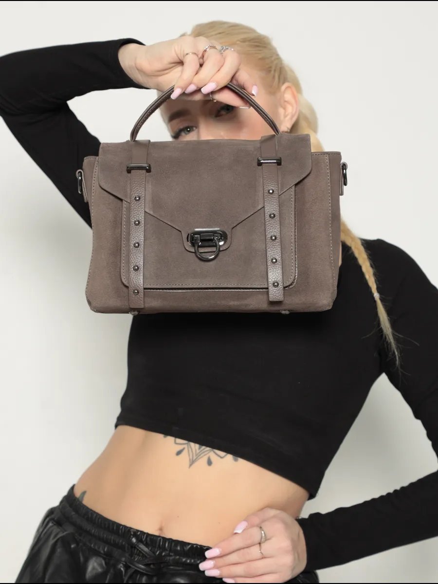 Мини-сумка Pularia Fashion натуральная кожа коричневый купить,NaN