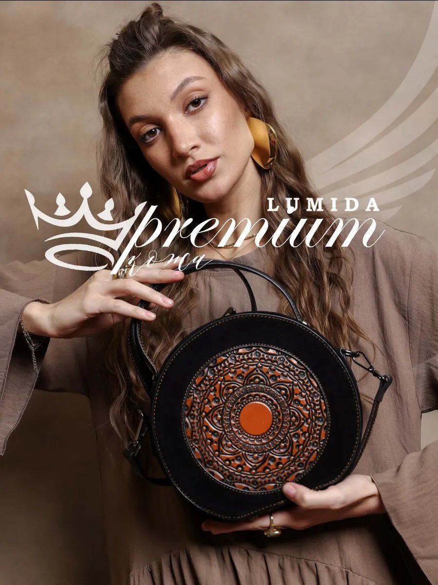 Мини-сумка Lumida натуральная кожа черный купить,NaN