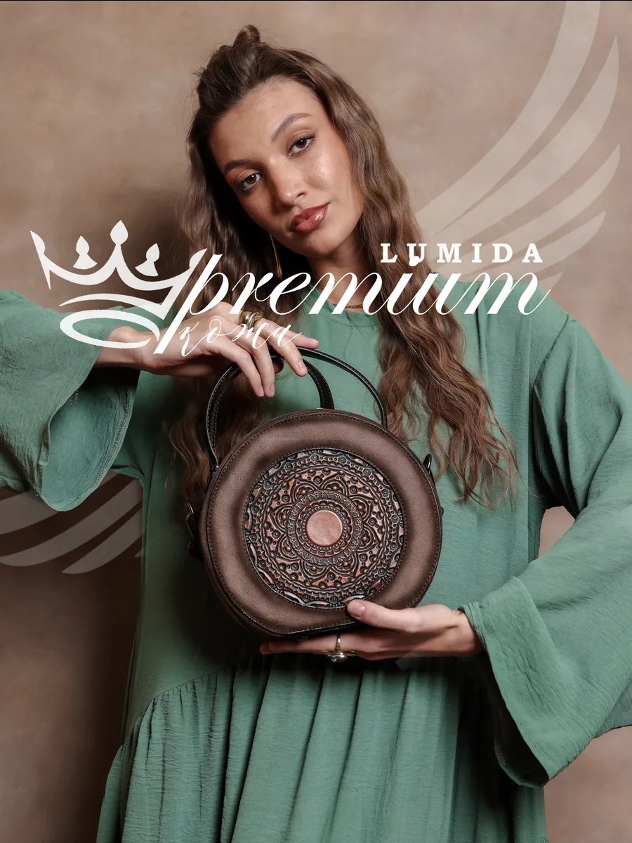 Мини-сумка Lumida натуральная кожа серый купить,NaN