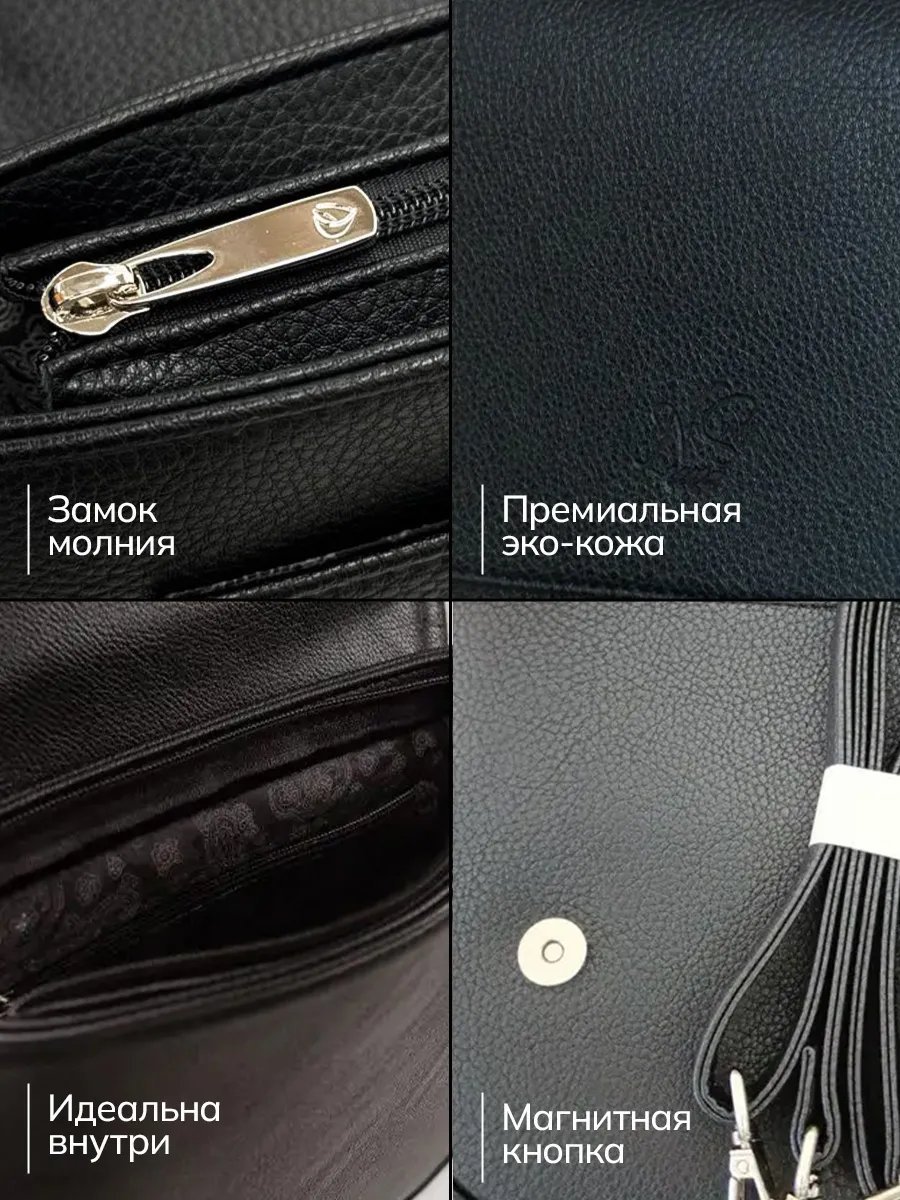 Сумка кросс-боди NsBags экокожа черный купить,NaN