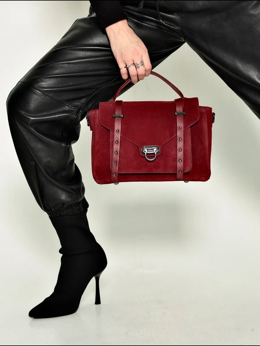 Мини-сумка Pularia Fashion натуральная кожа красный купить,NaN