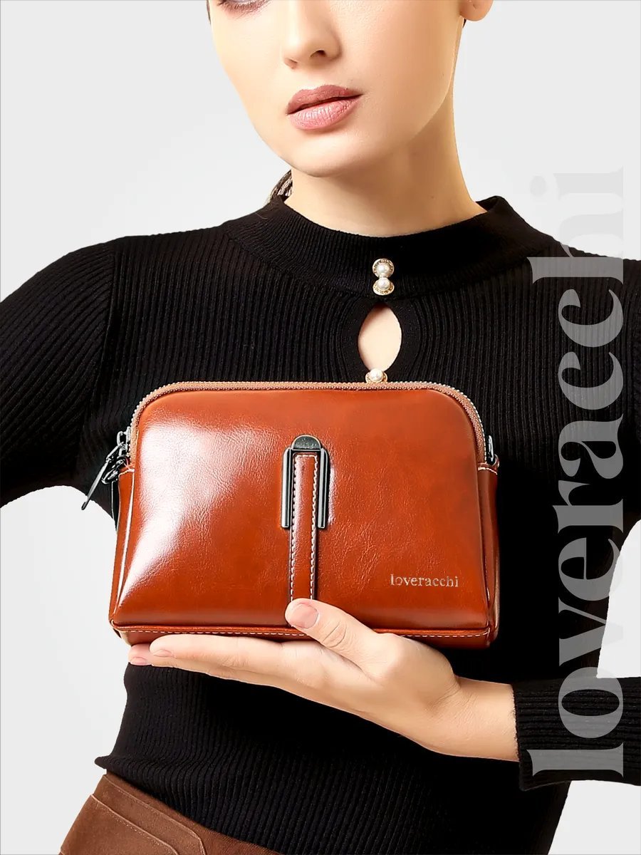 Сумка кросс-боди Simple Wallets экокожа коричневый купить,NaN