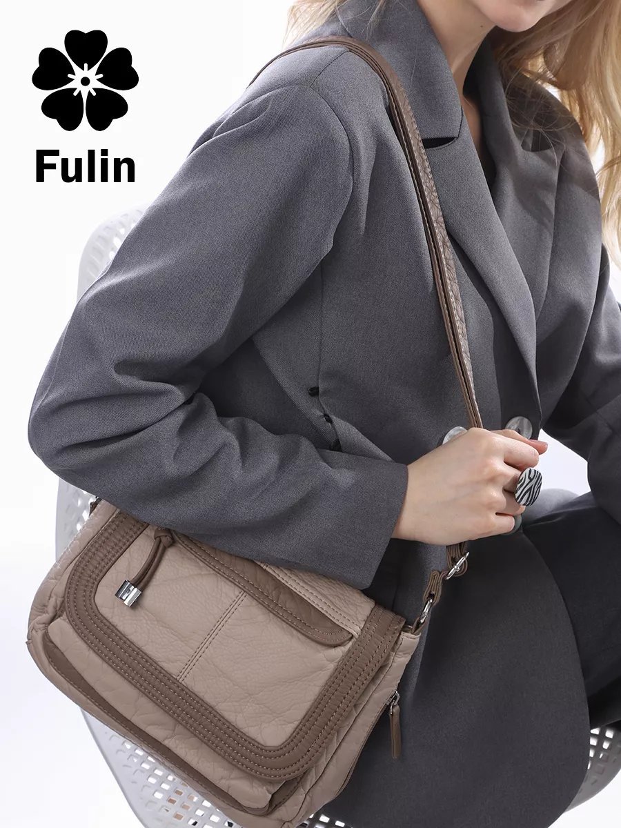 Сумка багет FULIN экокожа зеленый купить,NaN