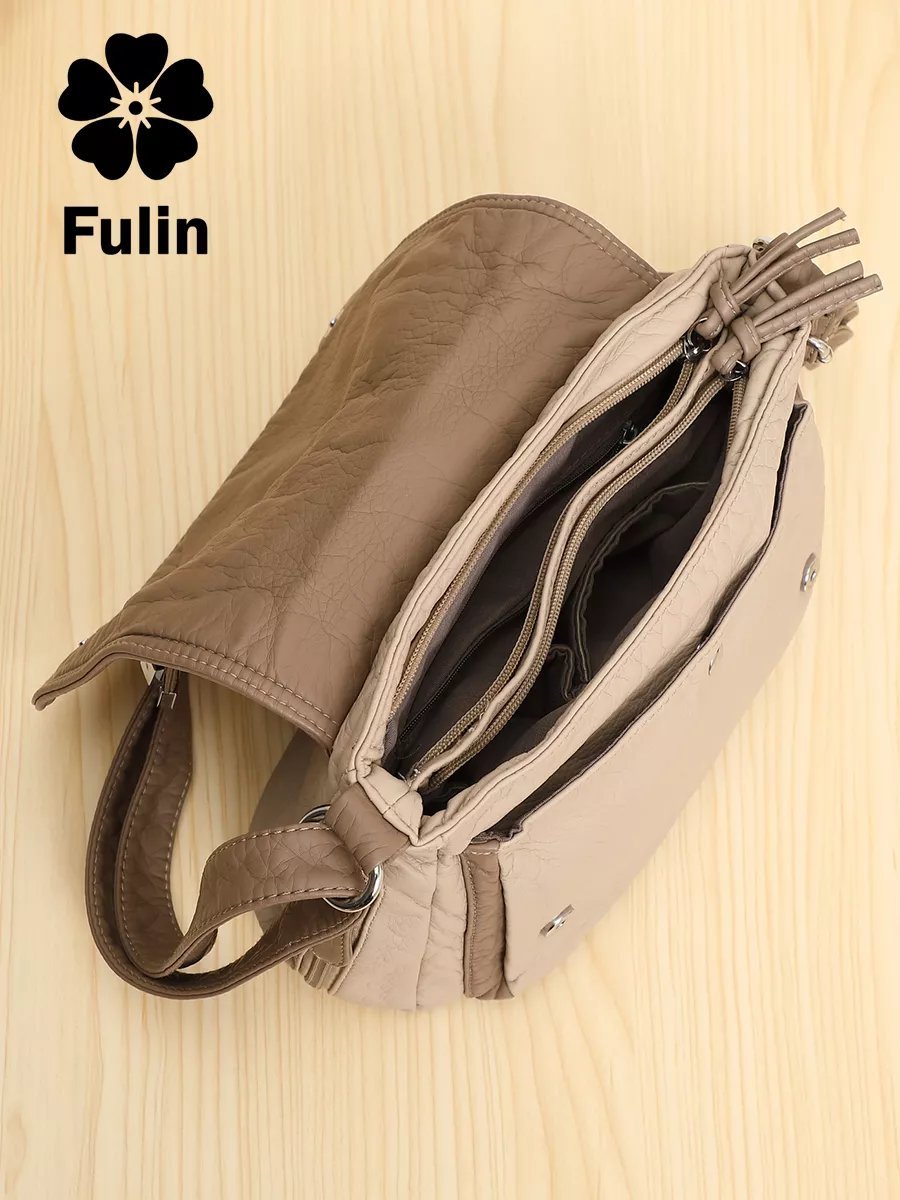 Сумка багет FULIN экокожа зеленый купить,NaN