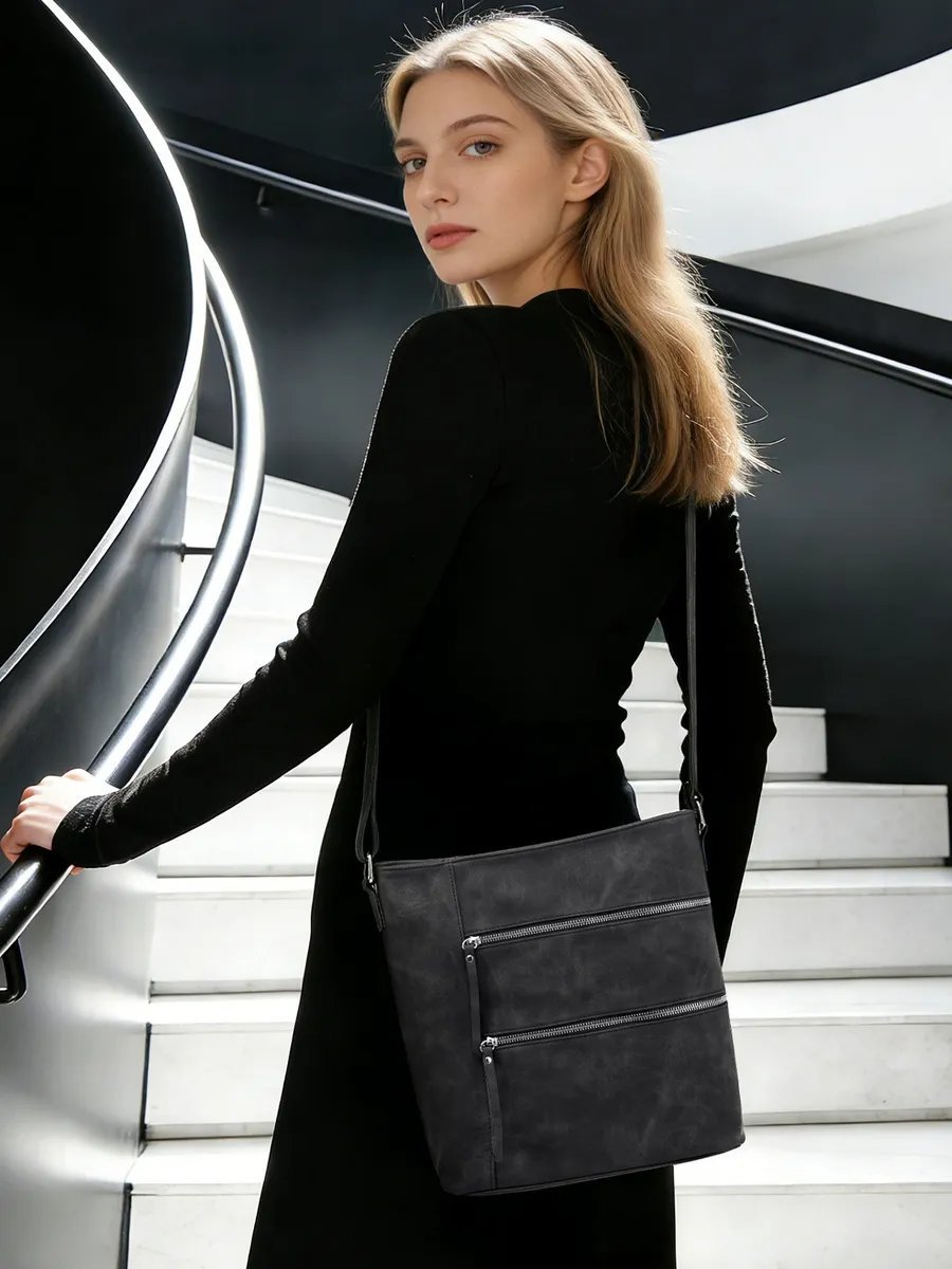 Сумка кросс-боди BIANCA RINA нейлон серый купить,NaN