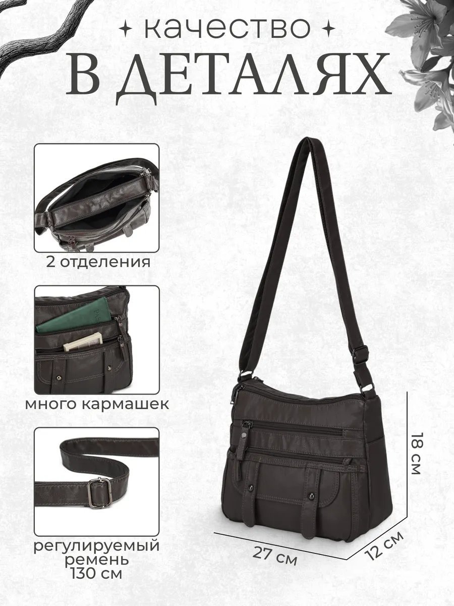 Мини-сумка LMIXX экокожа серый купить,NaN