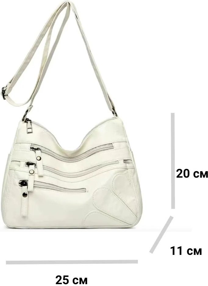 Сумка багет RanRay экокожа белый купить,NaN