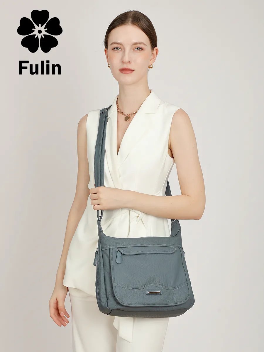Сумка кросс-боди FULIN экокожа синий купить,NaN