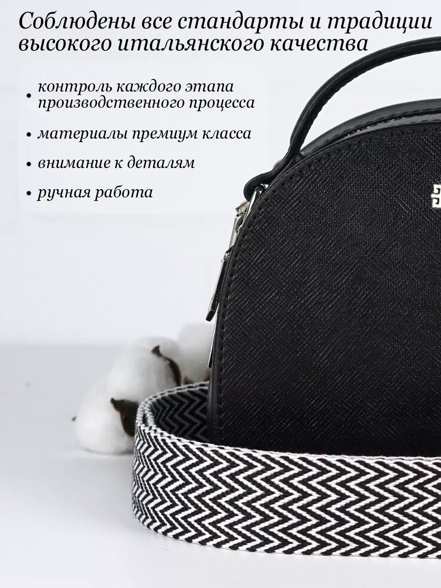 Сумка кросс-боди Barsalini Land экокожа черный купить,NaN