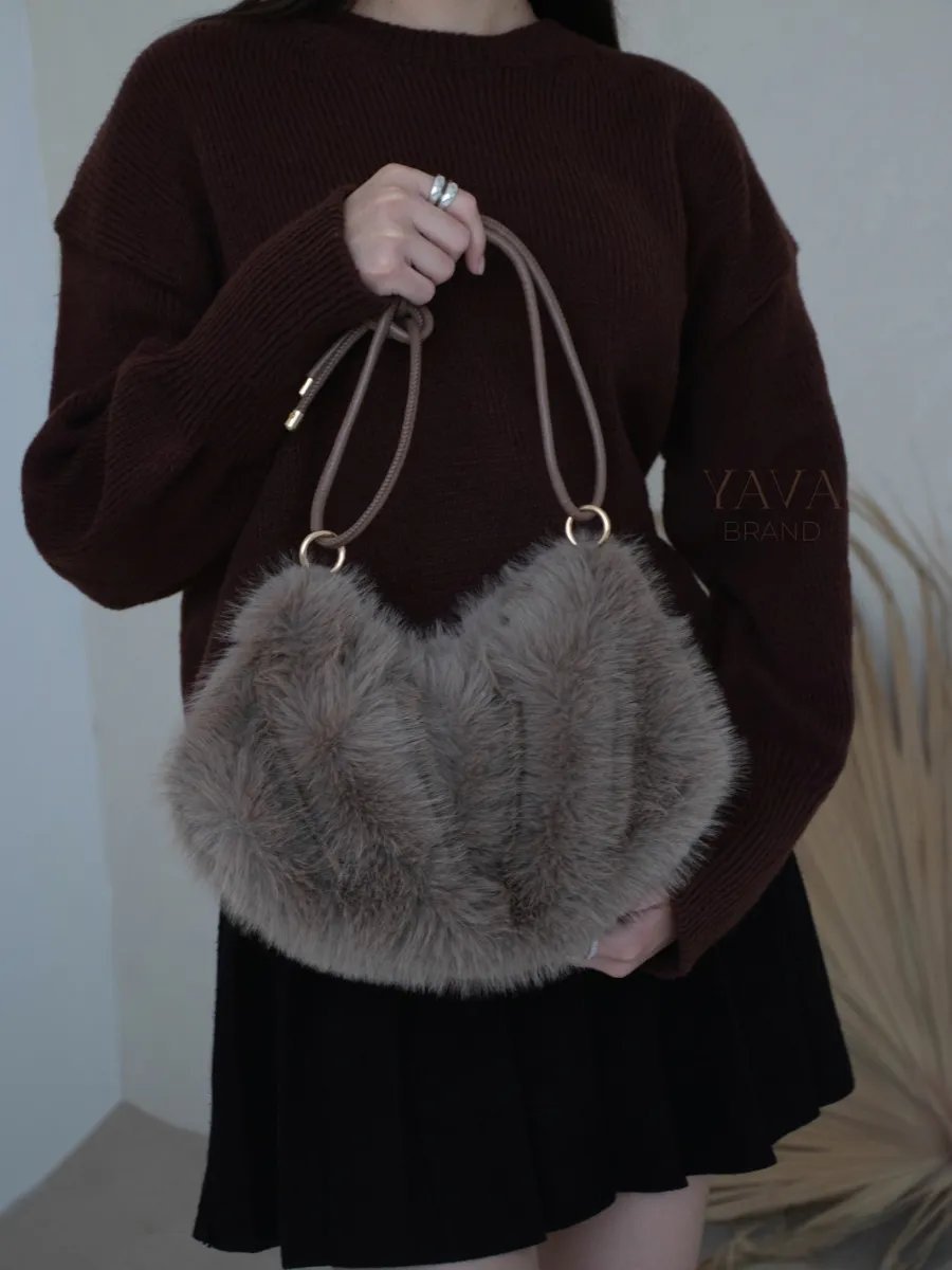 Сумка багет YAVA Brand экокожа коричневый купить,NaN