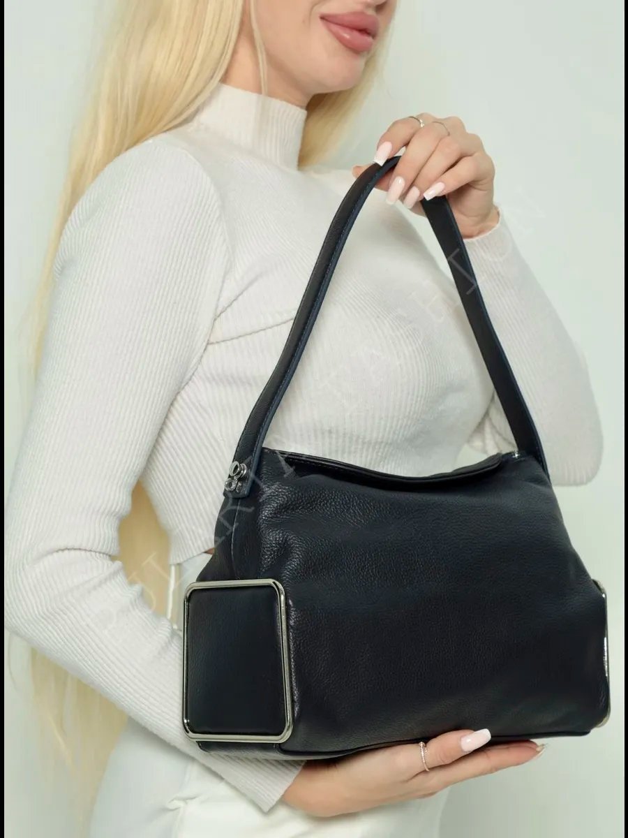 Мини-сумка Pularia Fashion натуральная кожа синий купить,NaN