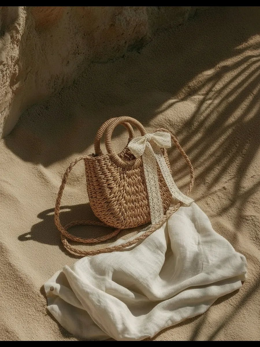 Мини-сумка LANA COLLECTION хлопок бежевый купить,NaN