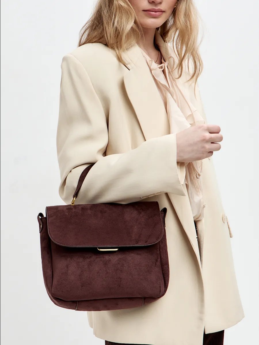 Мини-сумка PIXI BAGS текстиль коричневый купить,NaN