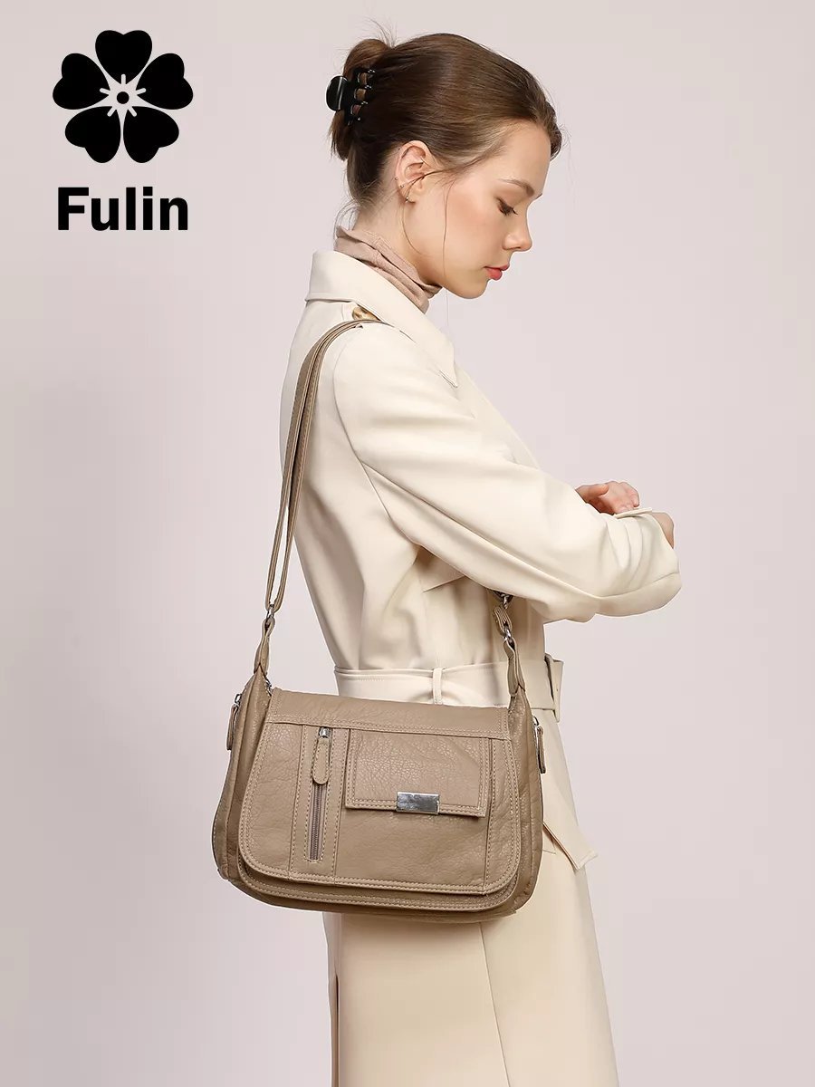 Сумка кросс-боди FULIN экокожа зеленый купить,NaN