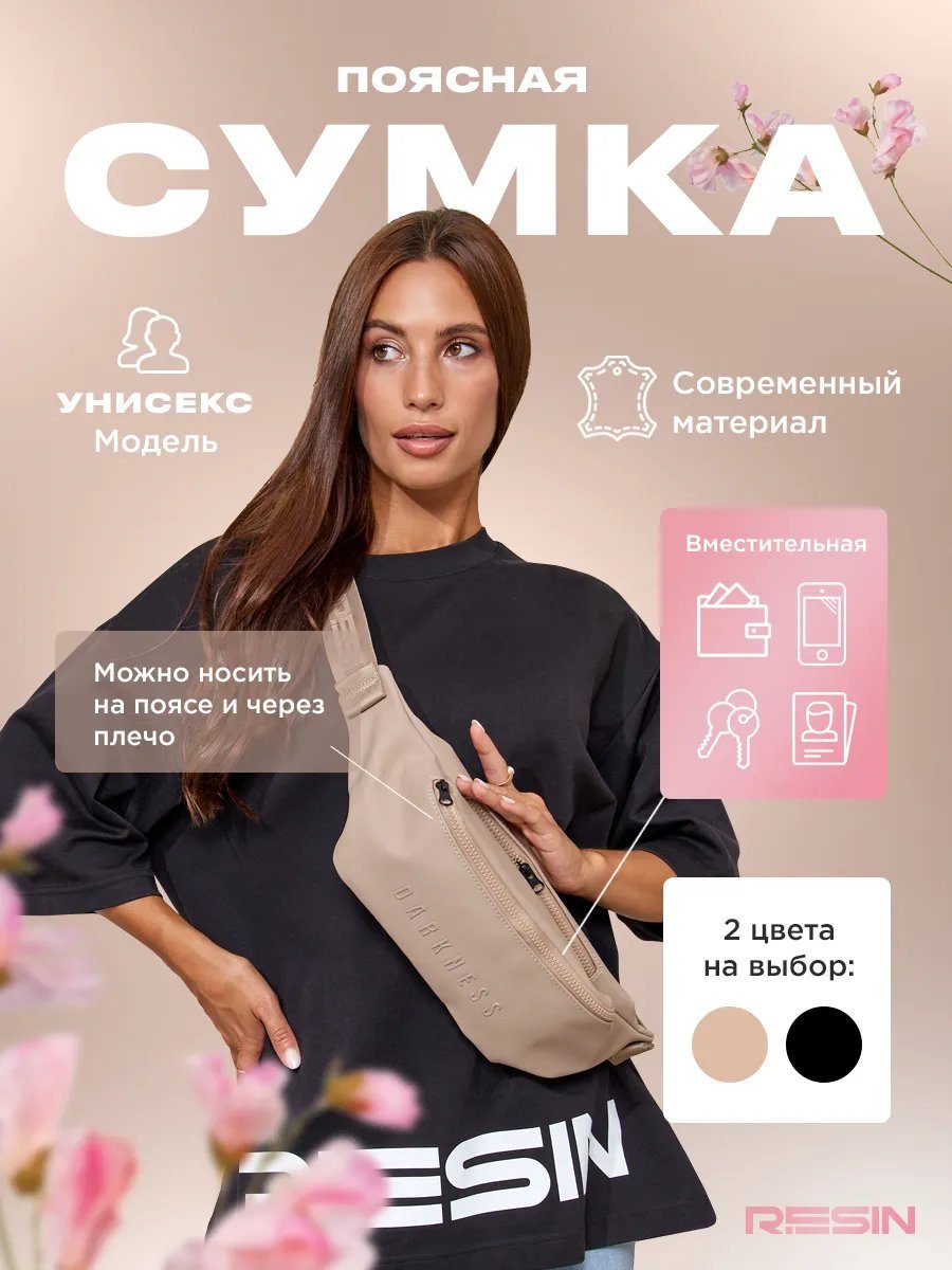 Сумка кросс-боди Resin полиэстер бежевый купить,NaN