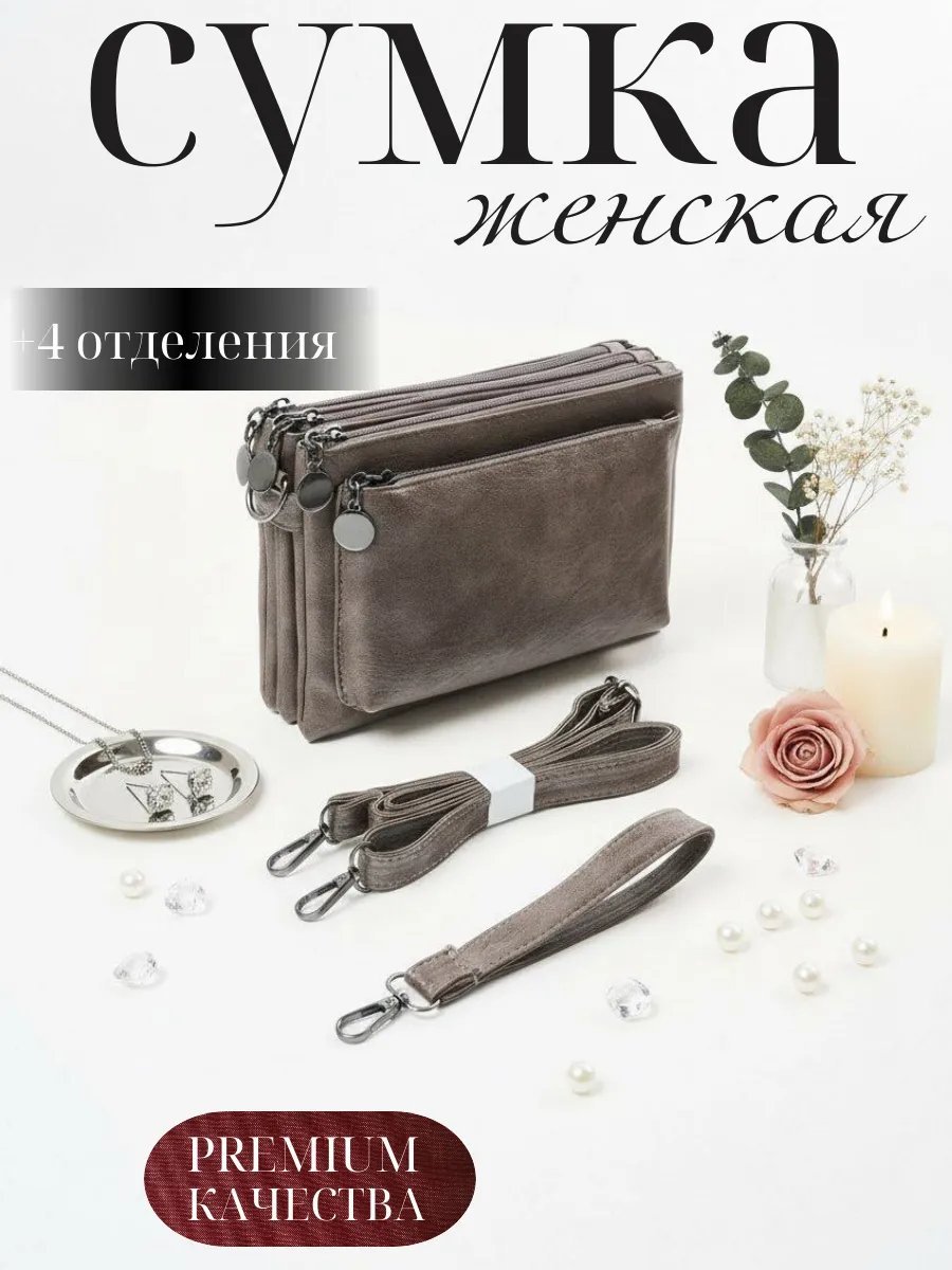 Сумка кросс-боди экокожа коричневый купить,NaN
