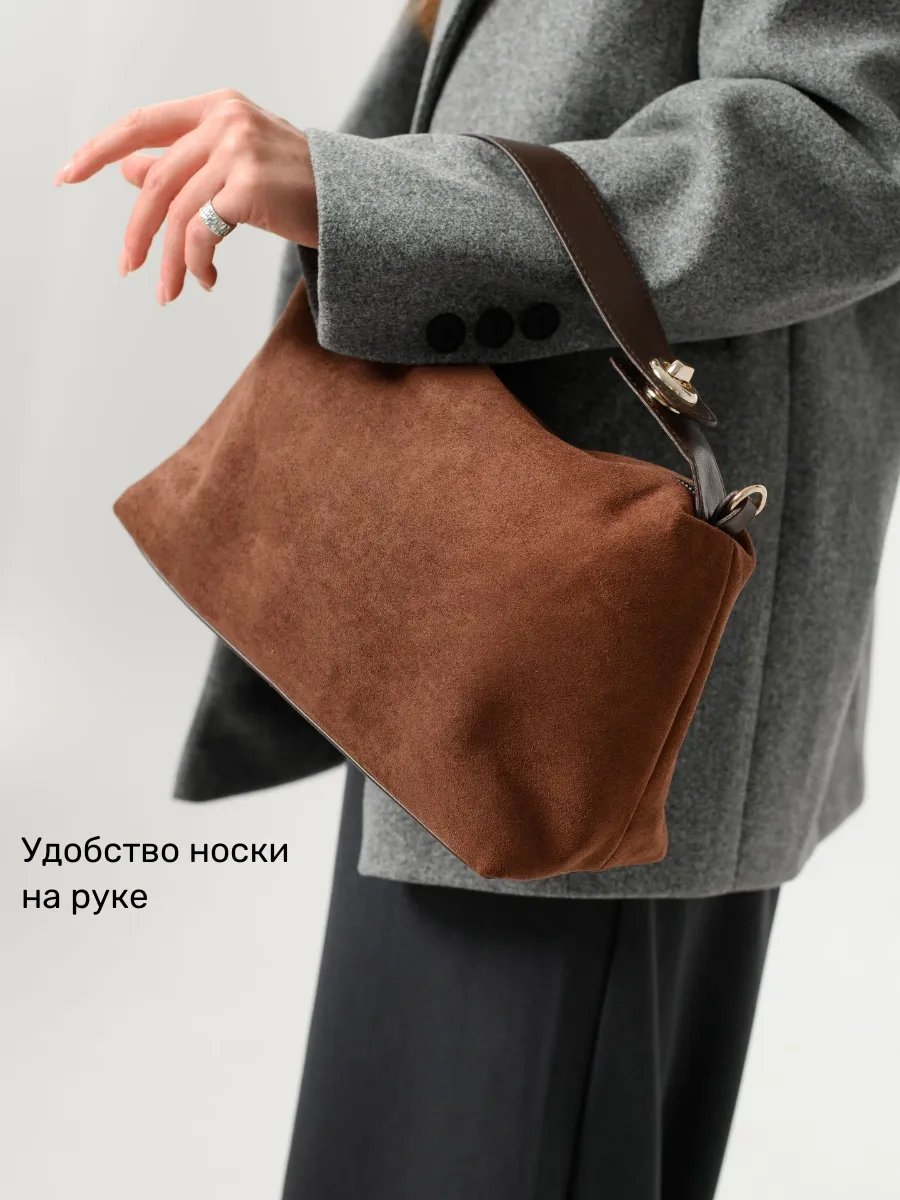 Клатч J.Lene экокожа коричневый купить,NaN