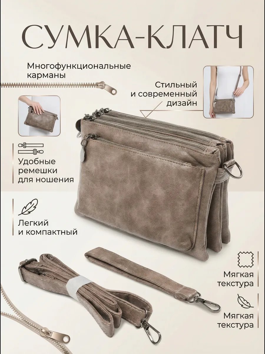 Сумка кросс-боди экокожа коричневый купить,NaN