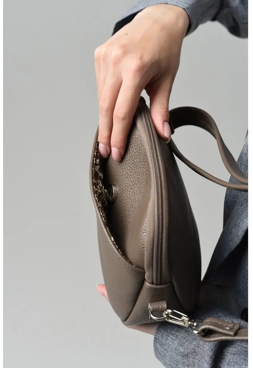 Сумка кросс-боди OMI bags натуральная кожа коричневый купить,NaN