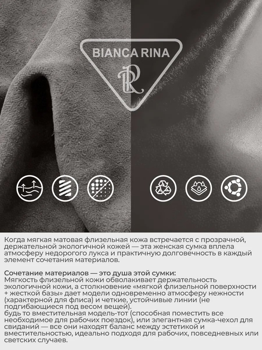 Сумка кросс-боди BIANCA RINA нейлон серый купить,NaN
