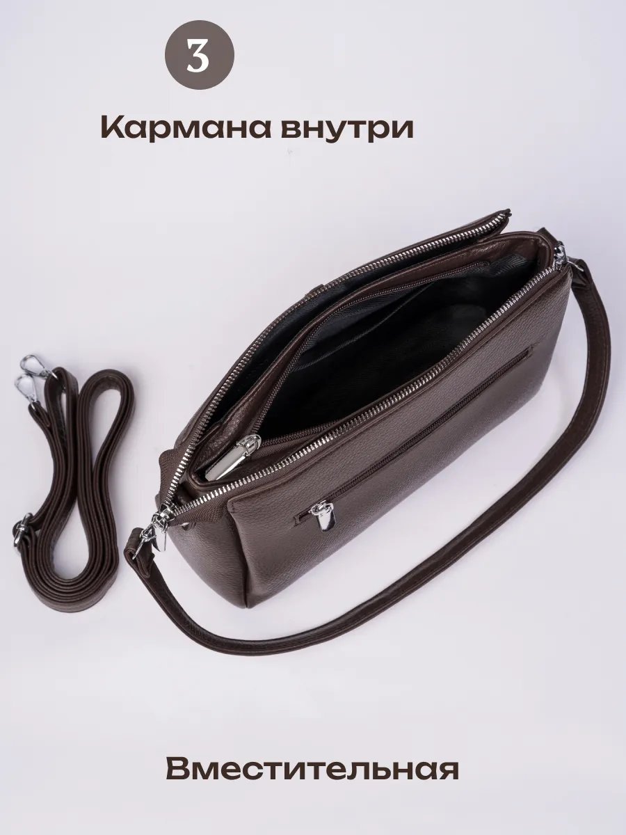 Сумка кросс-боди I Moda экокожа коричневый купить,NaN