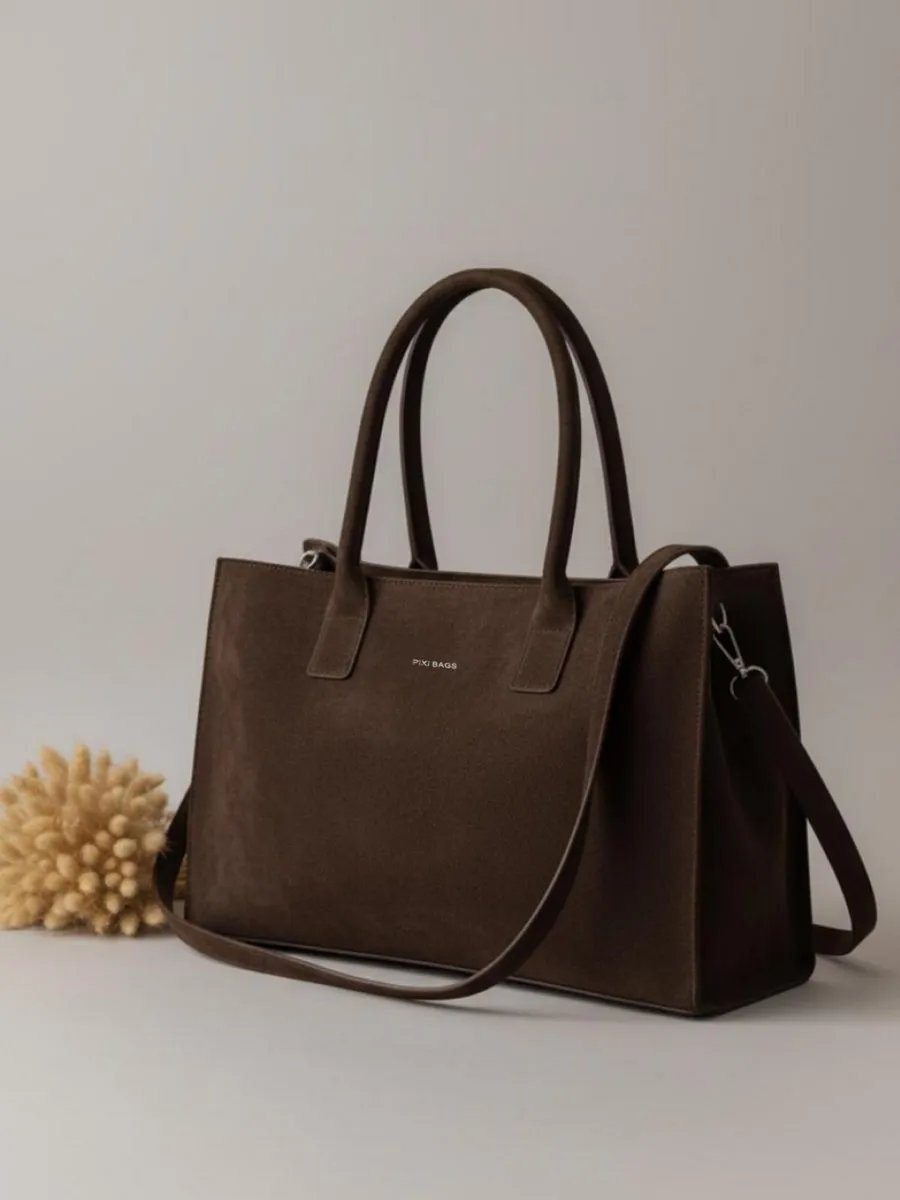Сумка тоут PIXI BAGS полиэстер коричневый купить,NaN
