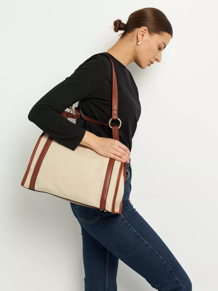 Мини-сумка SL'Bags экокожа коричневый купить,NaN