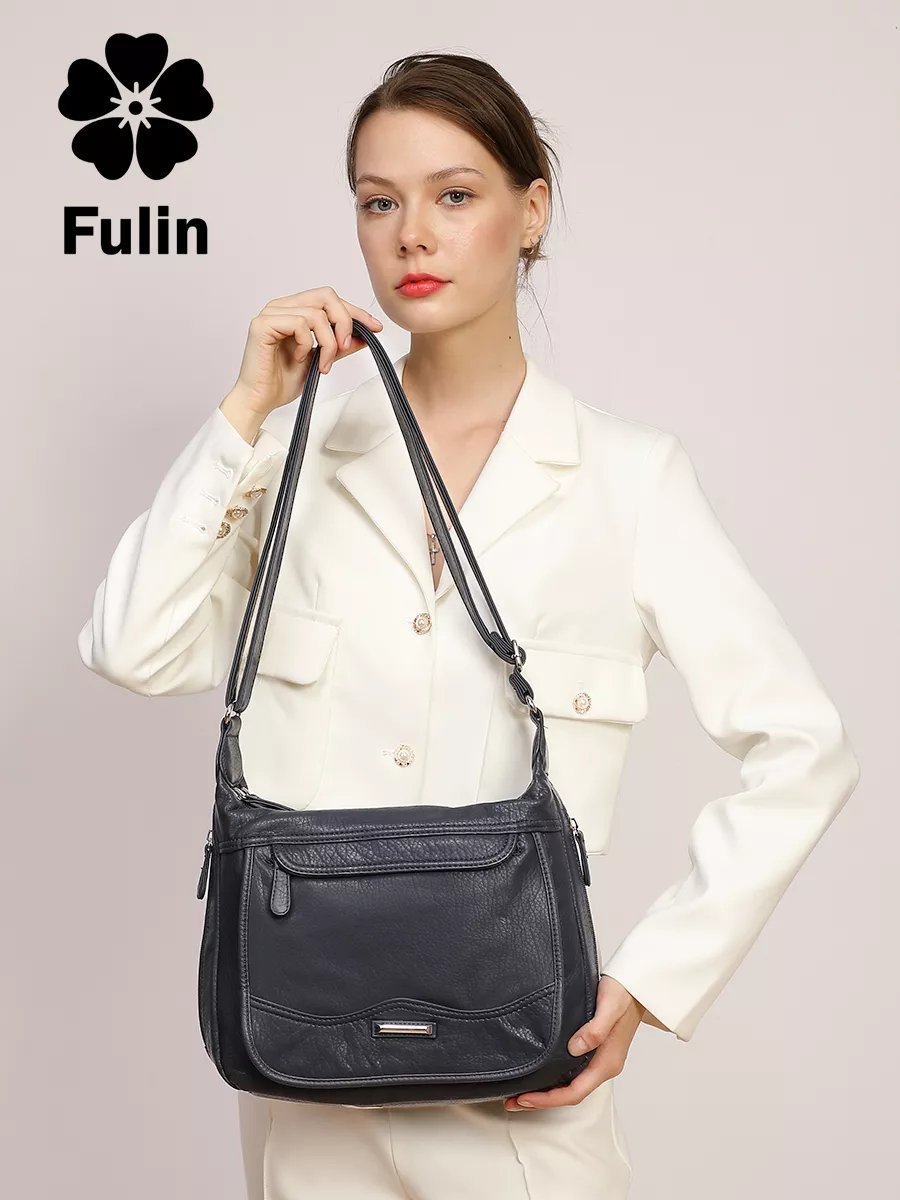 Сумка кросс-боди FULIN экокожа синий купить,NaN