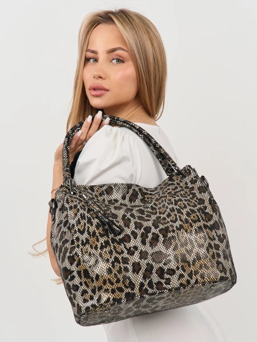 Сумка багет A&U BAGS текстиль коричневый купить,86142