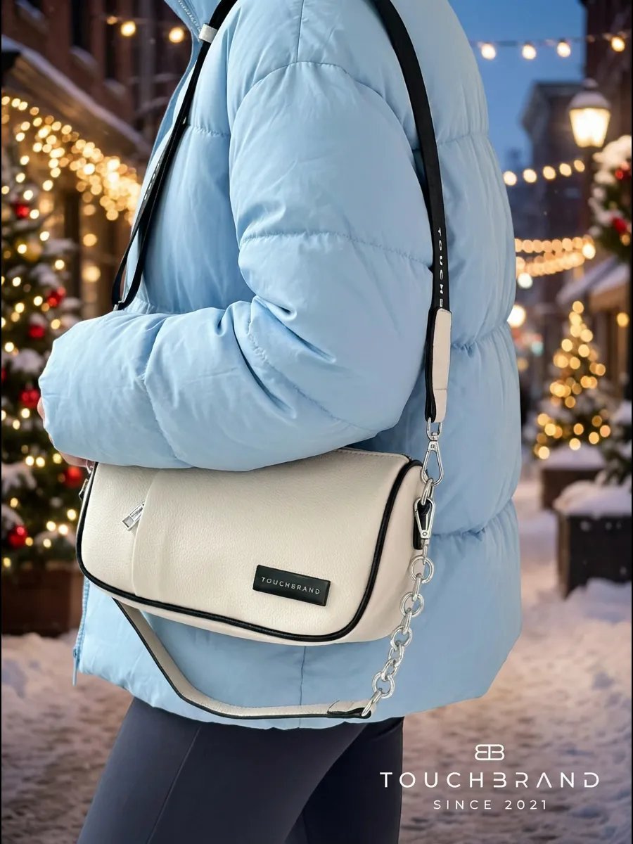 Сумка кросс-боди TOUCHBRAND экокожа белый купить,NaN