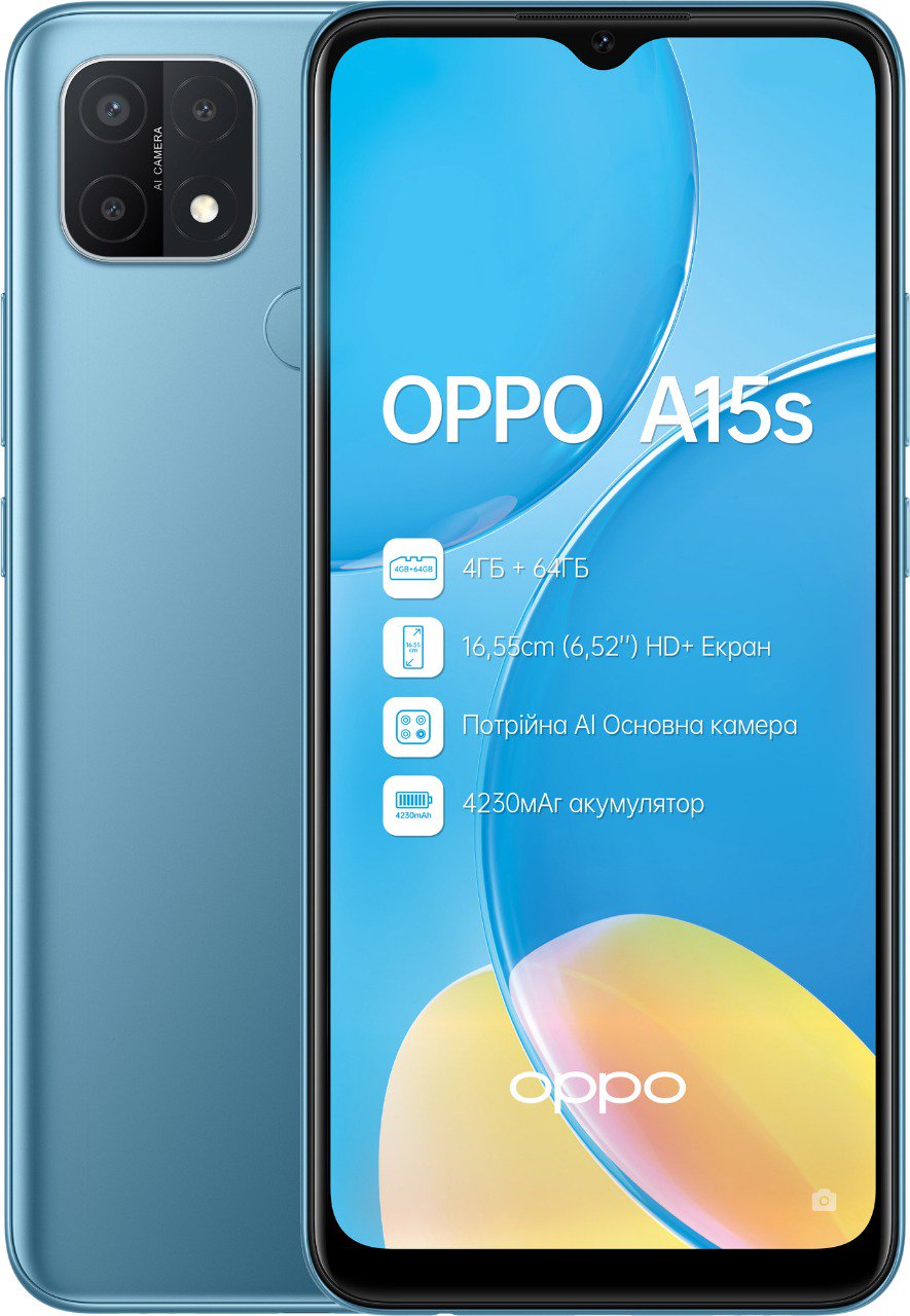 Смартфон Oppo A15S 64Gb Mystery Blue купить,NaN