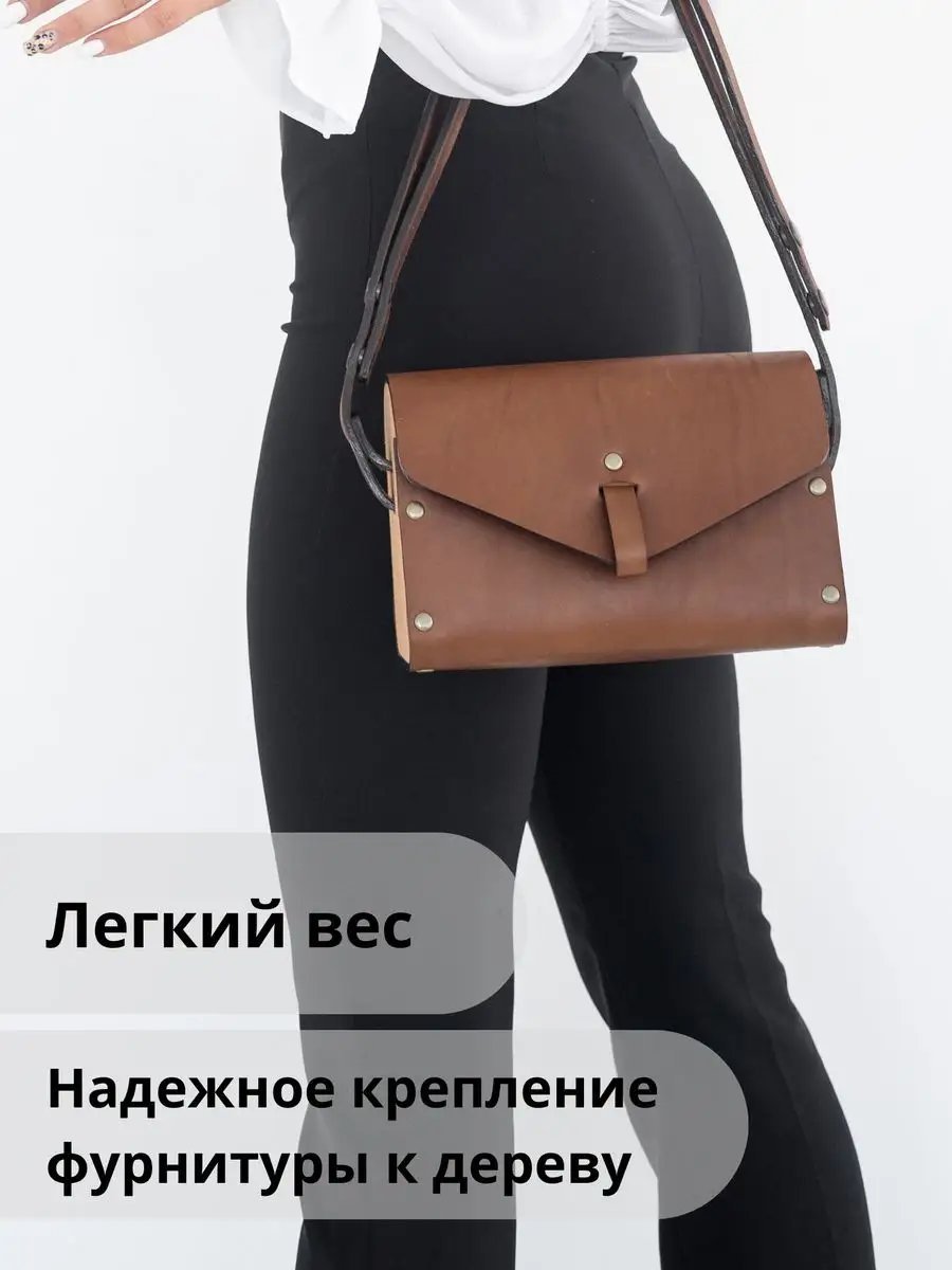 Сумка кросс-боди BECAUSE BAGS натуральная кожа коричневый купить,NaN