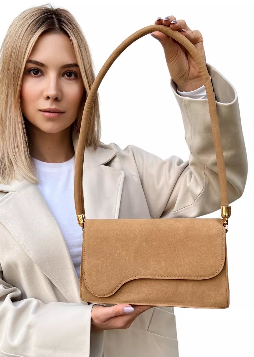 Сумка багет Easypro экокожа коричневый купить,NaN