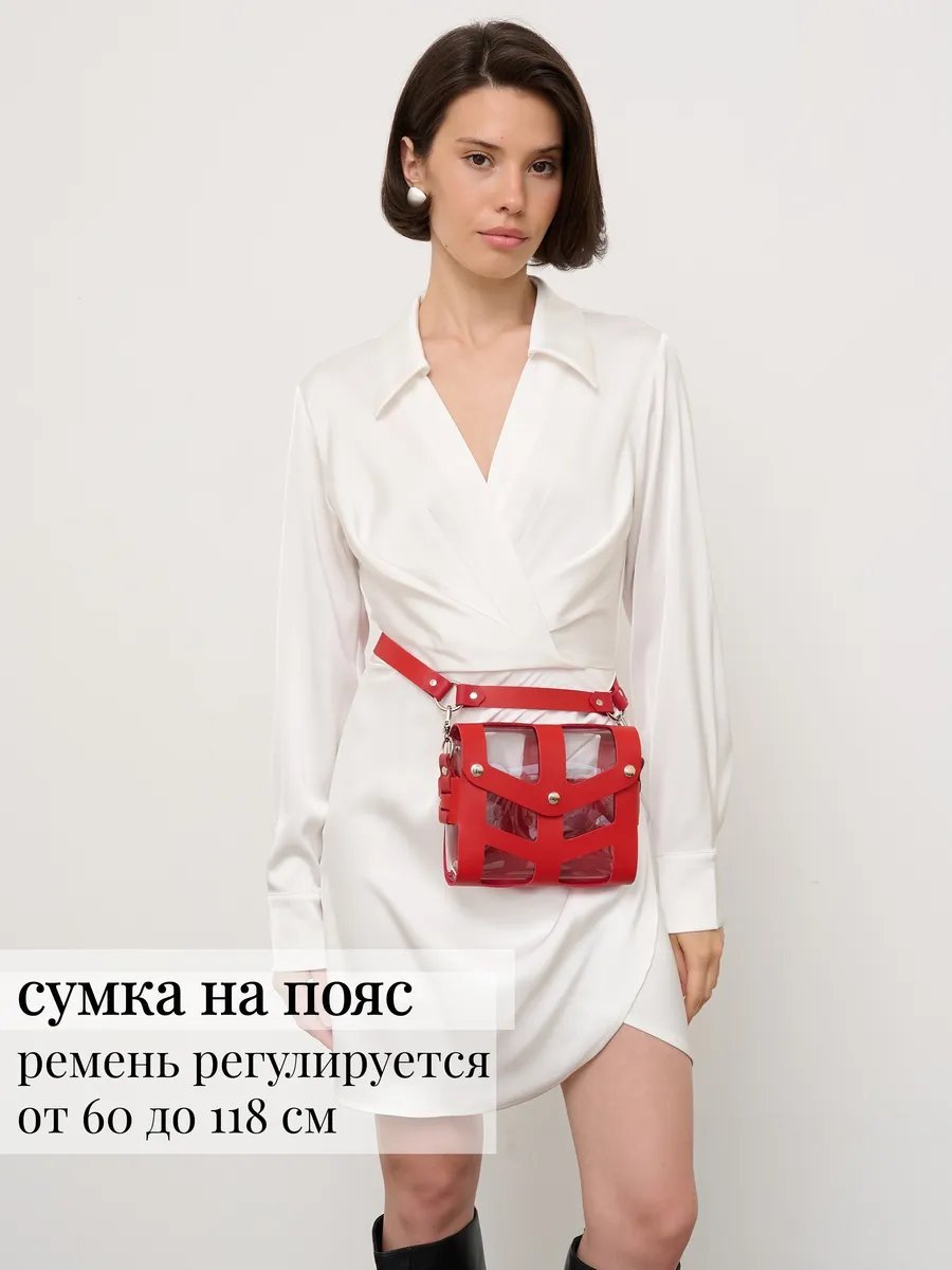 Сумка кросс-боди IamDi натуральная кожа красный купить,NaN